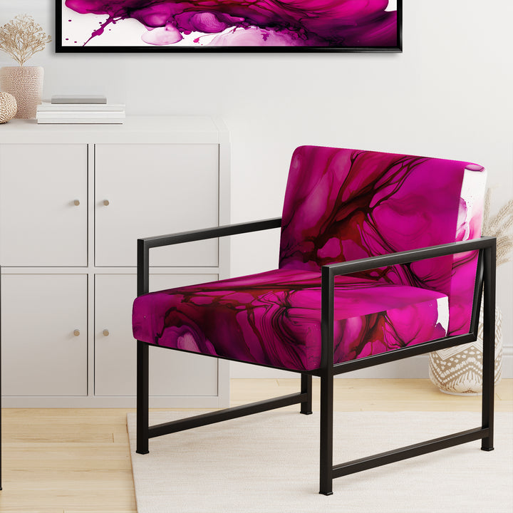 Ancient Mystery In Viva Magenta II - Modern Accent Chair
