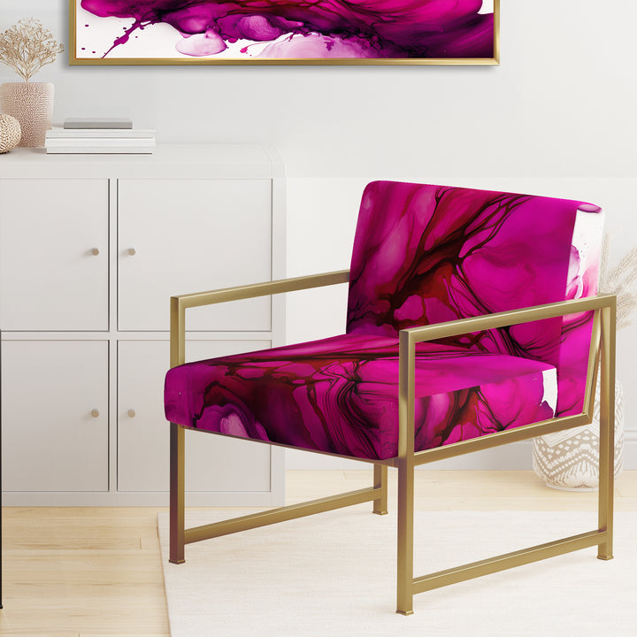 Ancient Mystery In Viva Magenta II - Modern Accent Chair