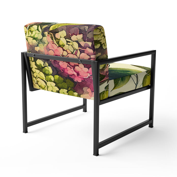 Pink Hydrangena II - Cottage Accent Chair