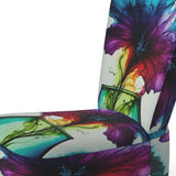 Purple And Blue Blossoming Flower - Traditional Accent Slipper Chair