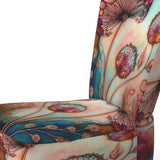 Magenta Retro Flowers - Upholstered Traditional Accent Chairs
