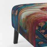 Magenta Retro Flowers - Upholstered Traditional Accent Chairs