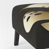 Golden Droplets On Black - Upholstered Modern Accent Chairs