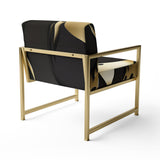 Golden Droplets On Black - Upholstered Modern Accent Chairs
