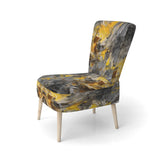 Bliss Of Happiness In Gray And Yellow - Modern Accent Side Chair