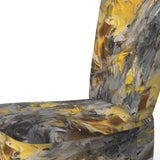 Bliss Of Happiness In Gray And Yellow - Modern Accent Side Chair