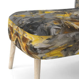 Bliss Of Happiness In Gray And Yellow - Modern Accent Side Chair