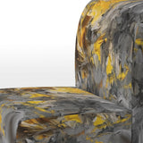 Bliss Of Happiness In Gray And Yellow - Modern Accent Side Chair
