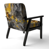 Bliss Of Happiness In Gray And Yellow - Modern Accent Side Chair