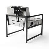 Monochrome Elementary Abstraction - Modern Arm Chair