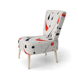 Tribute To Calder In Red And Black - Modern Accent Side Chair