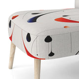 Tribute To Calder In Red And Black - Modern Accent Side Chair
