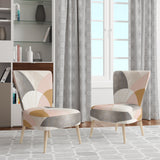Geometry of Serenity In Pink Vintage Gold - Modern Arm Chair