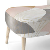 Geometry of Serenity In Pink Vintage Gold - Modern Arm Chair