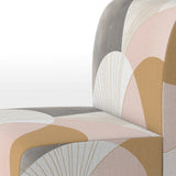 Geometry of Serenity In Pink Vintage Gold - Modern Arm Chair