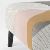 Geometry of Serenity In Pink Vintage Gold - Modern Arm Chair