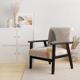 Geometry of Serenity In Pink Vintage Gold - Modern Arm Chair
