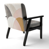 Geometry of Serenity In Pink Vintage Gold - Modern Arm Chair