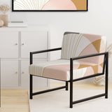 Geometry of Serenity In Pink Vintage Gold - Modern Arm Chair