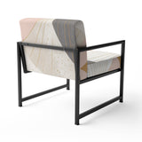 Geometry of Serenity In Pink Vintage Gold - Modern Arm Chair