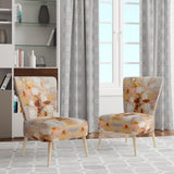 Sudden Blossoming In Vintage Gold - Upholstered Modern Accent Chairs
