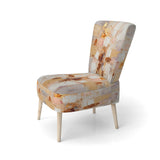 Sudden Blossoming In Vintage Gold - Upholstered Modern Accent Chairs