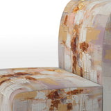 Sudden Blossoming In Vintage Gold - Upholstered Modern Accent Chairs