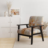 Sudden Blossoming In Vintage Gold - Upholstered Modern Accent Chairs