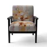 Sudden Blossoming In Vintage Gold - Upholstered Modern Accent Chairs