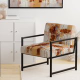Sudden Blossoming In Vintage Gold - Upholstered Modern Accent Chairs