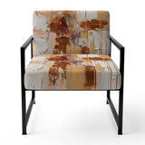 Sudden Blossoming In Vintage Gold - Upholstered Modern Accent Chairs