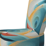 Contemplating Divinity Turquoise Retro - Modern Accent Slipper Chair