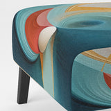 Contemplating Divinity Turquoise Retro - Modern Accent Slipper Chair