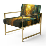 Abstract Ocean Sunrise - Modern Arm Chair
