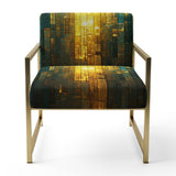 Abstract Ocean Sunrise - Modern Arm Chair