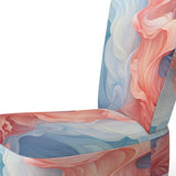 Ink Wave Rhythms In Blue And Red - Upholstered Modern Accent Chairs