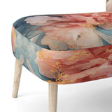 Liquid Ink Abstraction Blue And Orange - Upholstered Modern Accent Chairs