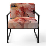 Liquid Ink Abstraction Blue And Orange - Upholstered Modern Accent Chairs