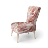 Gentle Pink Smooth Fabric Wave - Modern Accent Side Chair