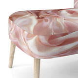 Gentle Pink Smooth Fabric Wave - Modern Accent Side Chair