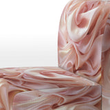 Gentle Pink Smooth Fabric Wave - Modern Accent Side Chair