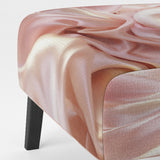 Gentle Pink Smooth Fabric Wave - Modern Accent Side Chair
