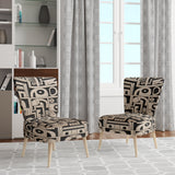 Tribal Sculptures In Black And White - Modern Accent Side Chair