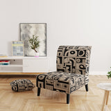 Tribal Sculptures In Black And White - Modern Accent Side Chair