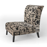 Tribal Sculptures In Black And White - Modern Accent Side Chair
