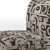 Tribal Sculptures In Black And White - Modern Accent Side Chair