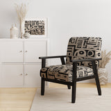 Tribal Sculptures In Black And White - Modern Accent Side Chair