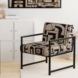 Tribal Sculptures In Black And White - Modern Accent Side Chair