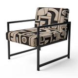Tribal Sculptures In Black And White - Modern Accent Side Chair