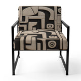 Tribal Sculptures In Black And White - Modern Accent Side Chair
